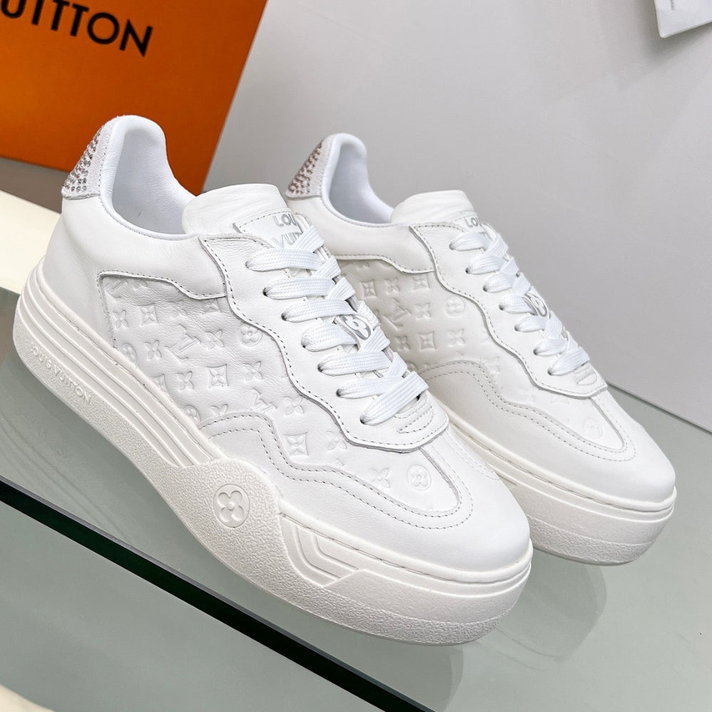 LV Groovy Platform White Sneakers