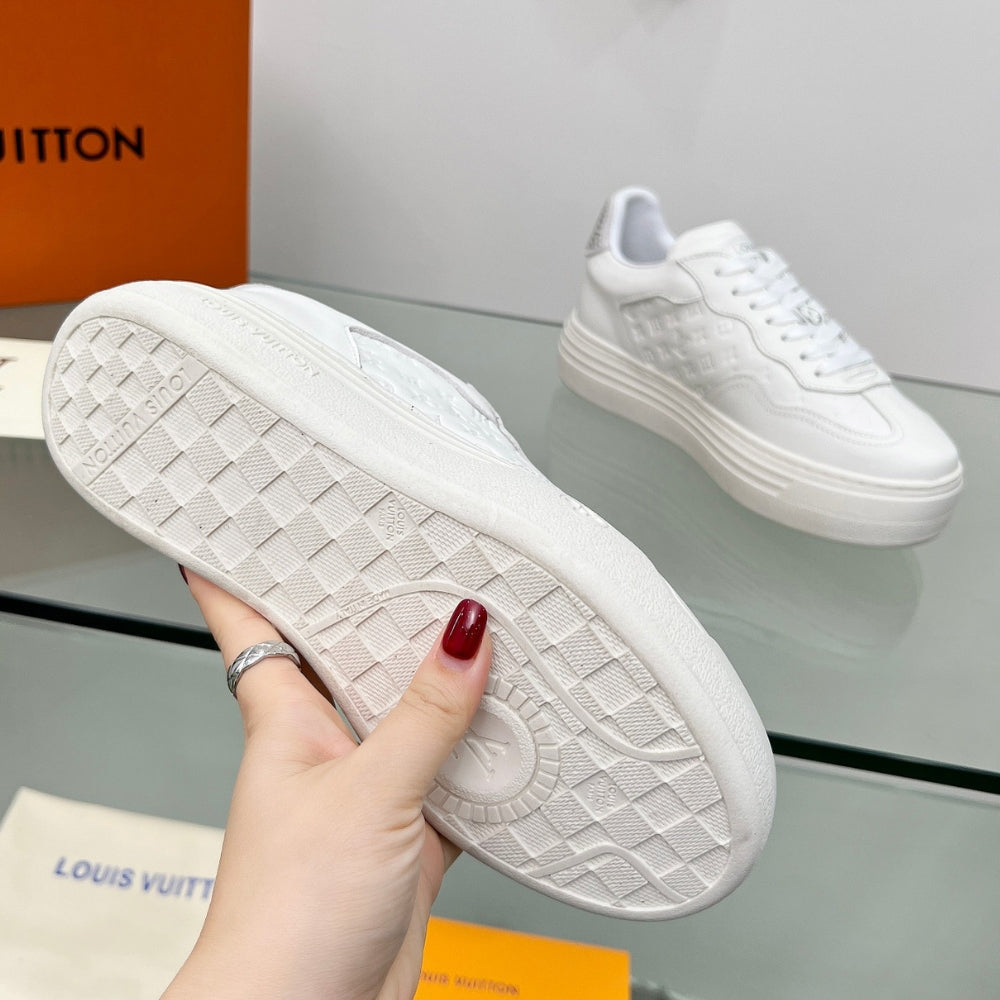 LV Groovy Platform White Sneakers
