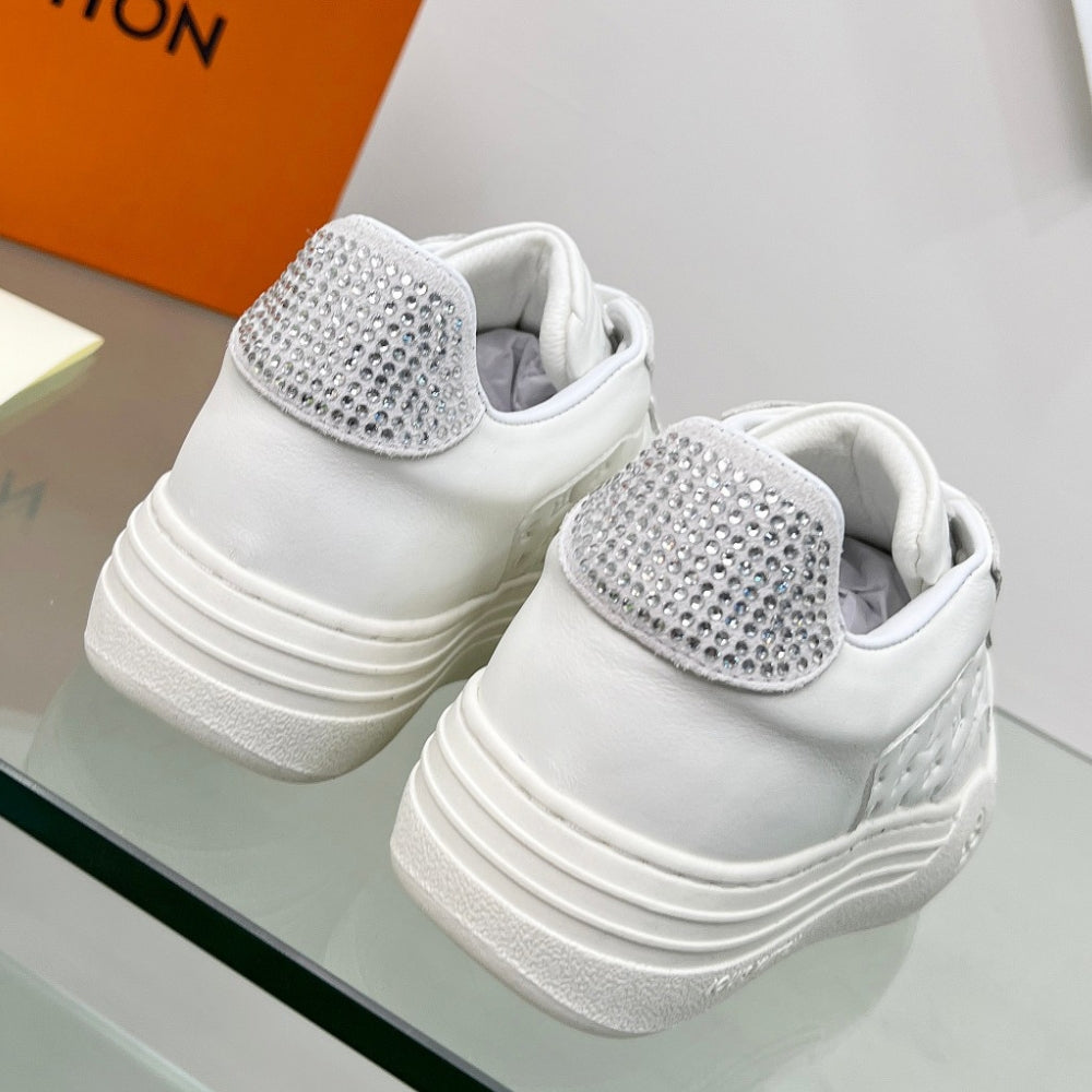 LV Groovy Platform White Sneakers