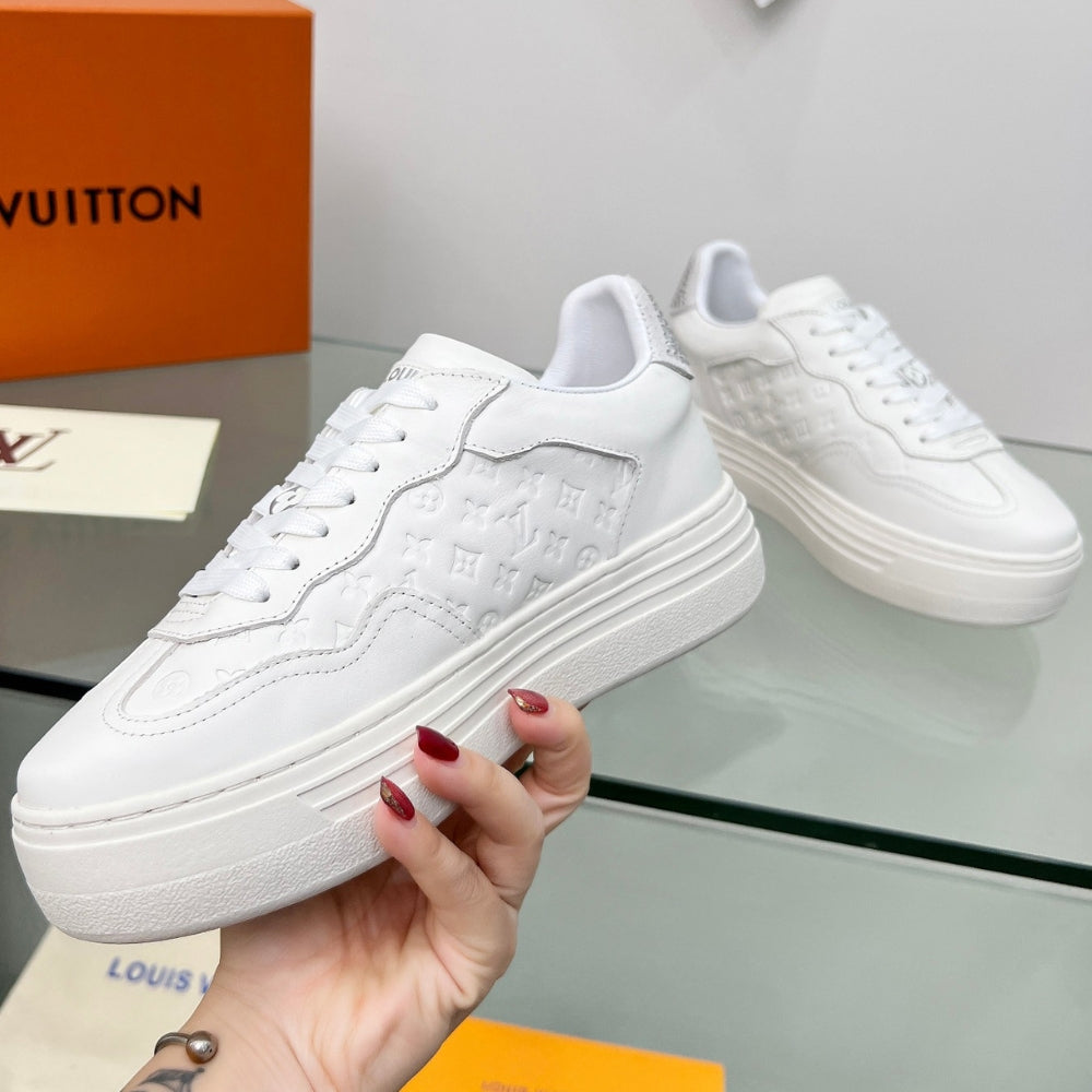 LV Groovy Platform White Sneakers