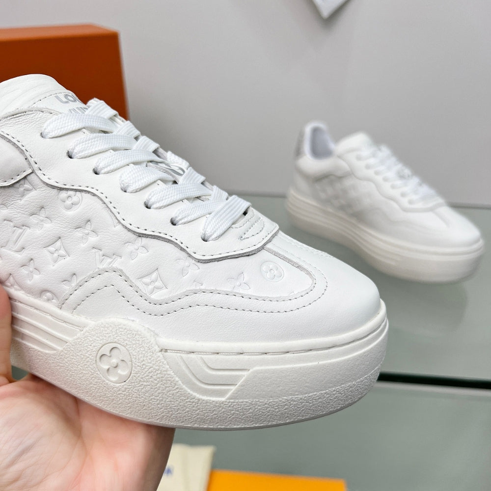 LV Groovy Platform White Sneakers