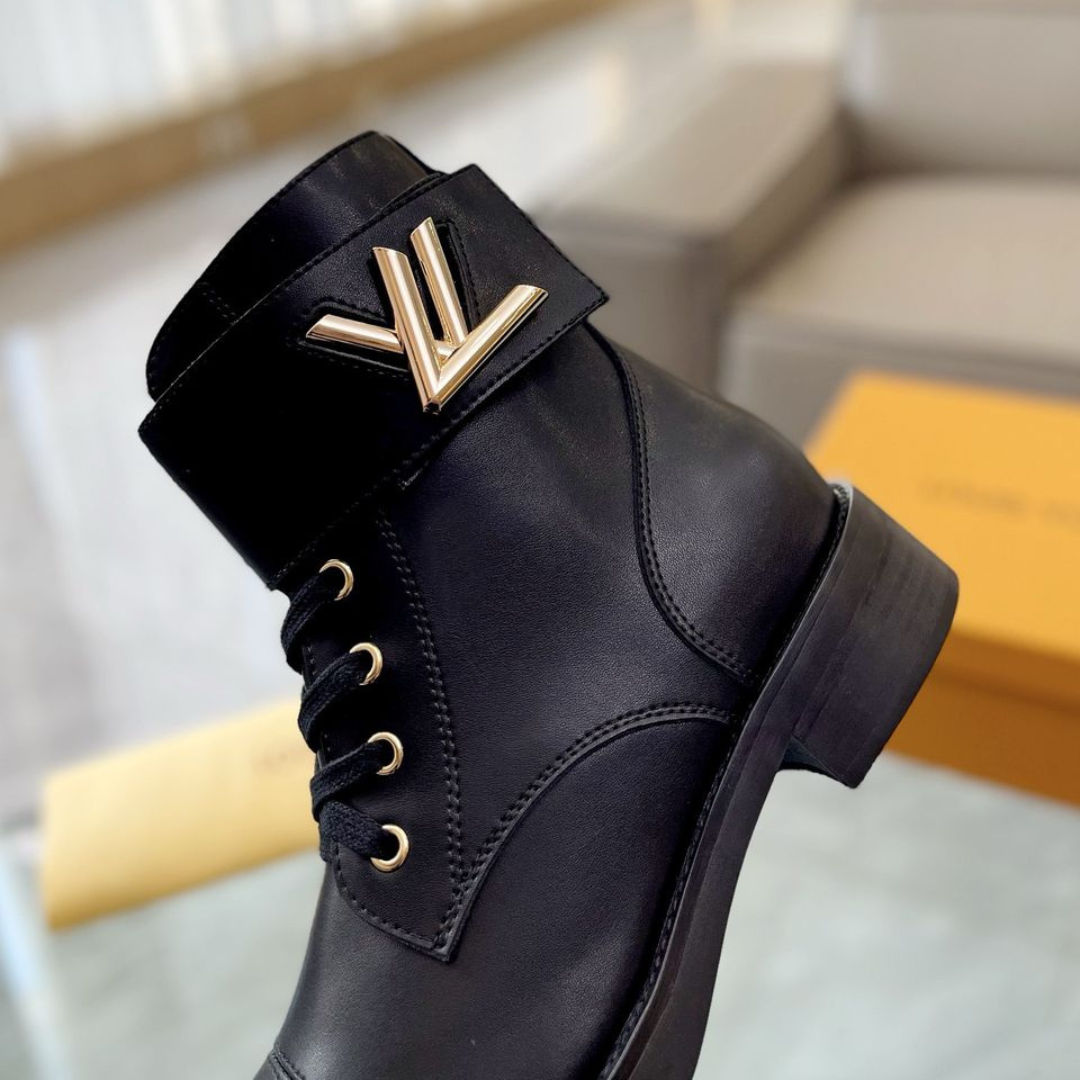 LV Wonderland Black Logo Boot