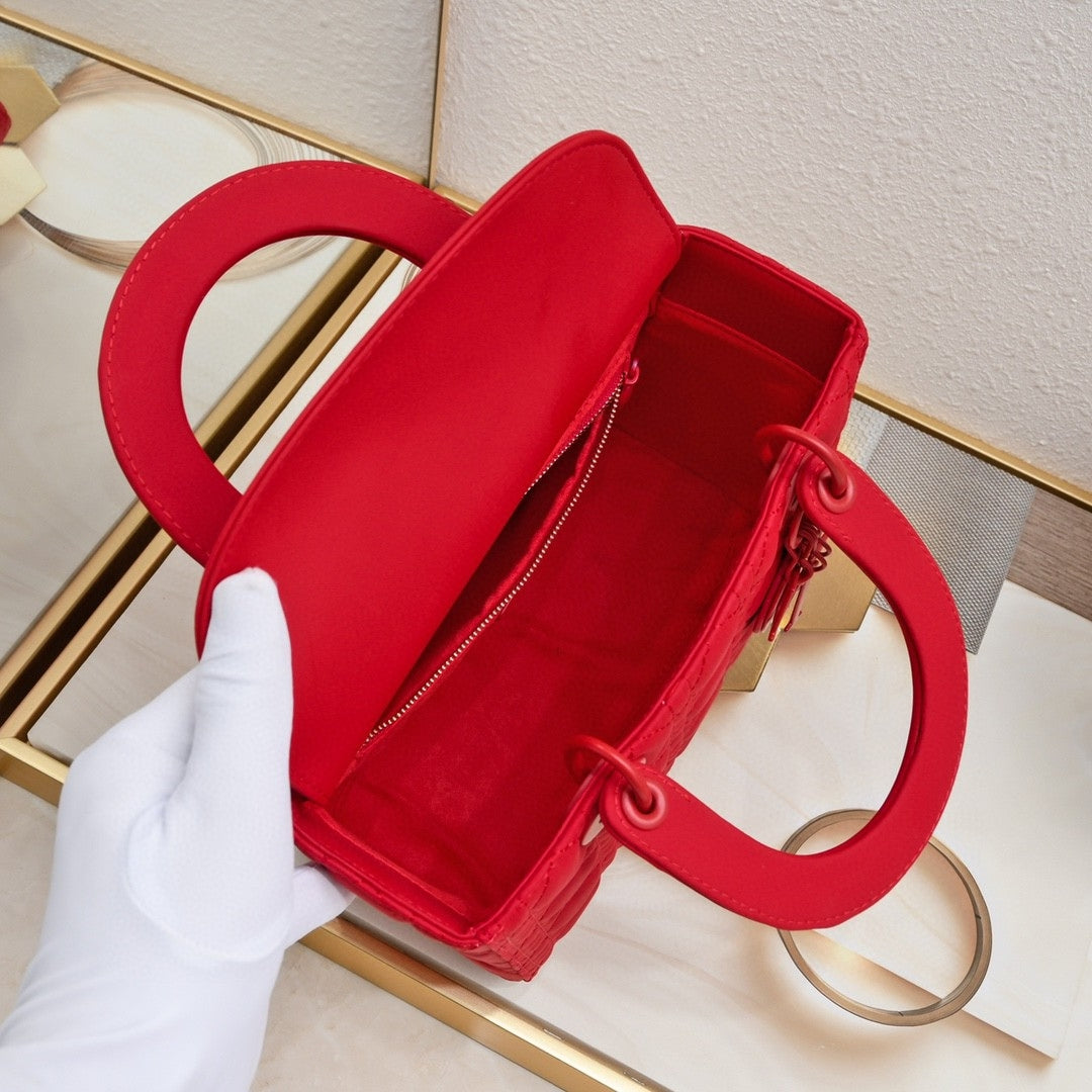 Dio Lady My ABCDio Small Bag Cherry Red Matte 24cm