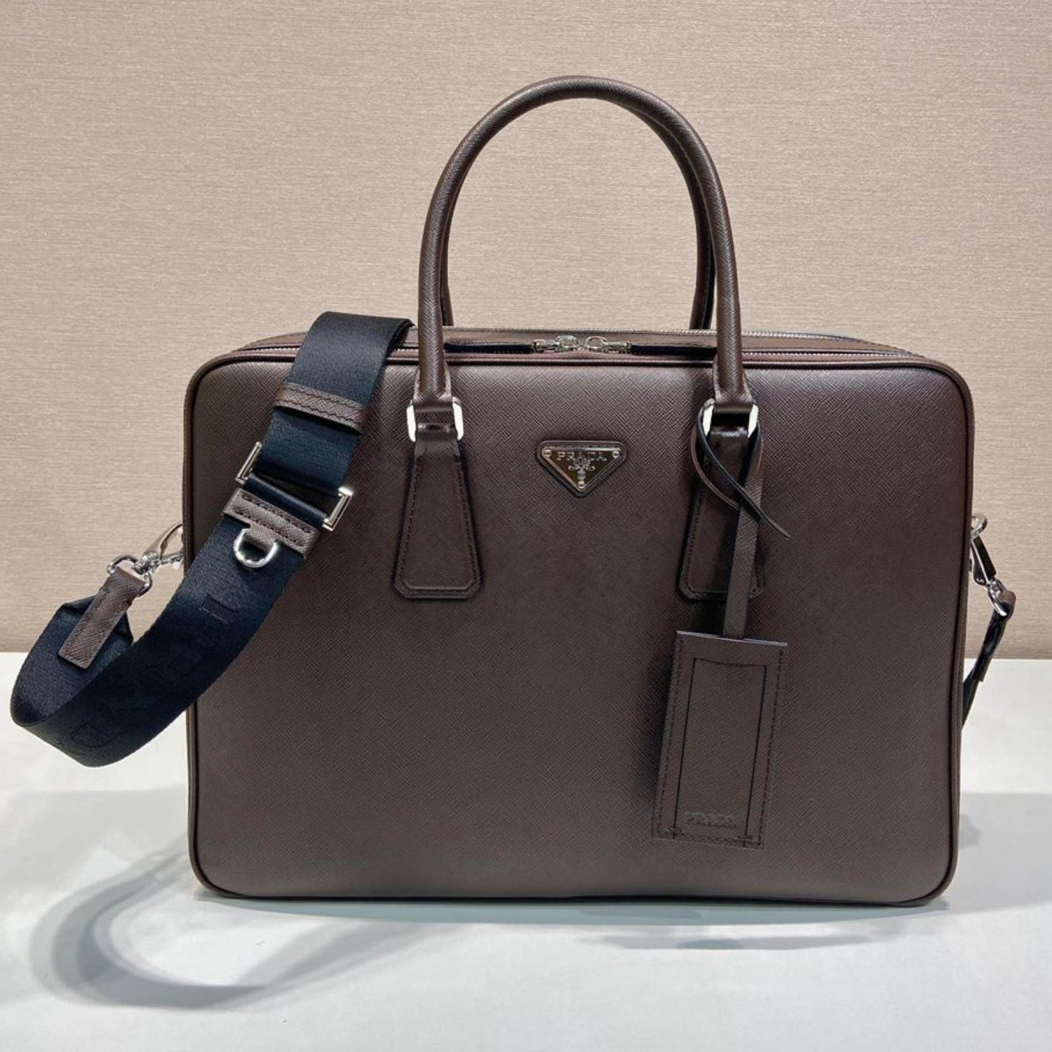 Brown Prd bag with handle