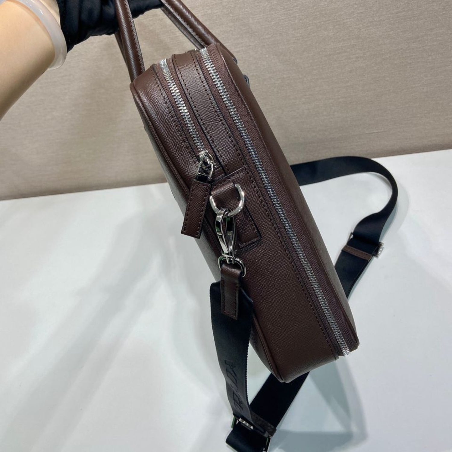 Brown Prd bag with handle