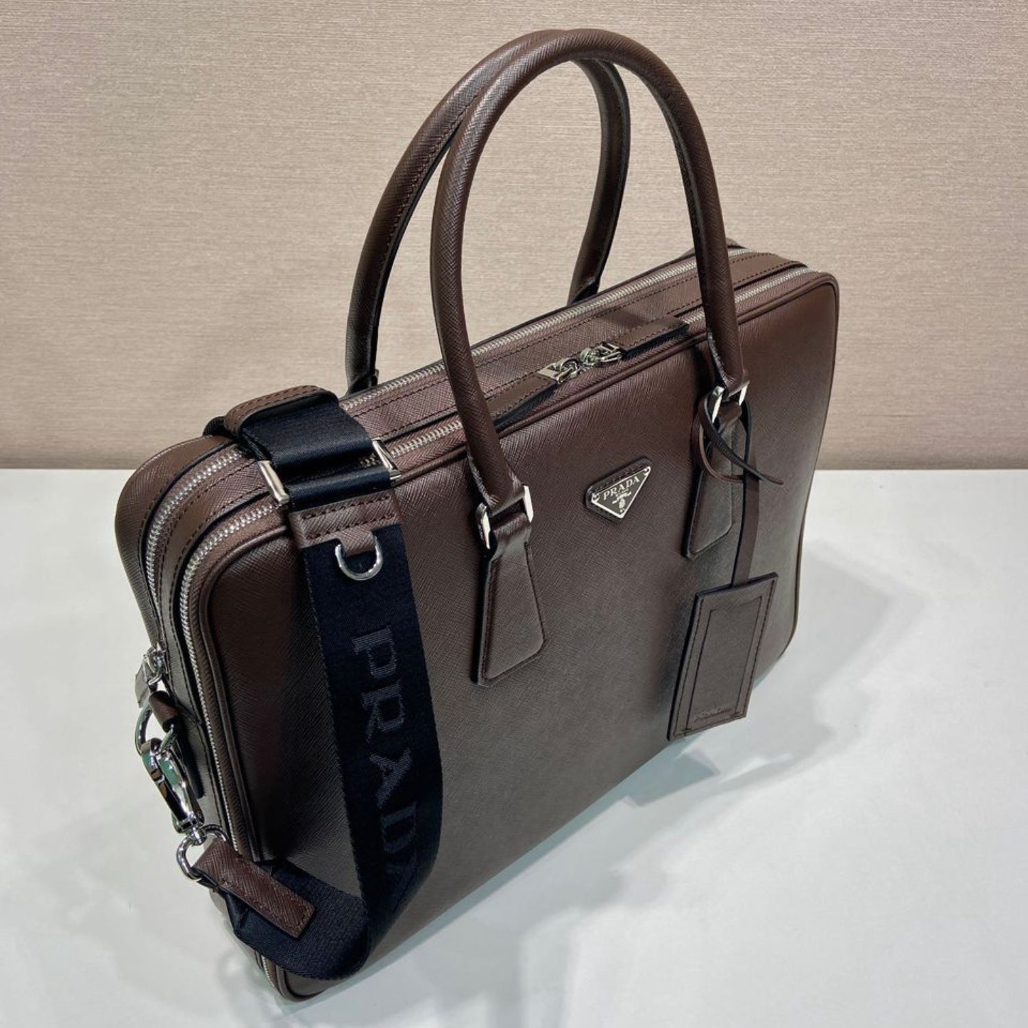 Brown Prd bag with handle