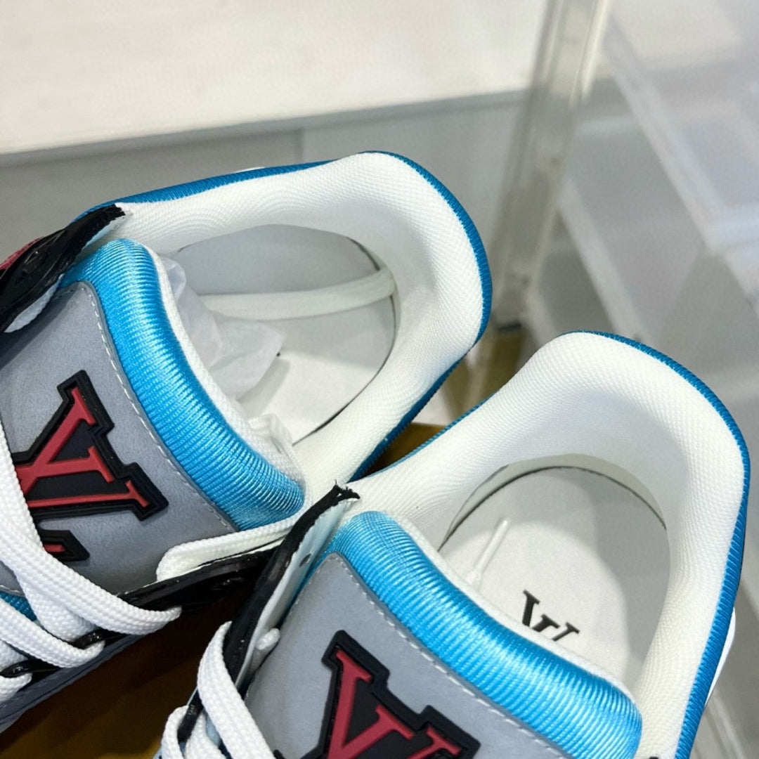 LV Trainer Blue and Lilac Sneakers