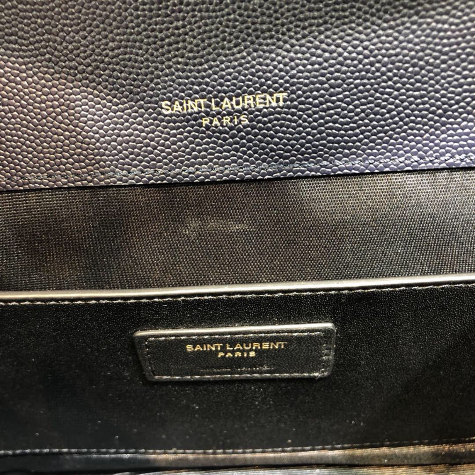YSL Medium Envelope Shoulder Bag Blue 24cm