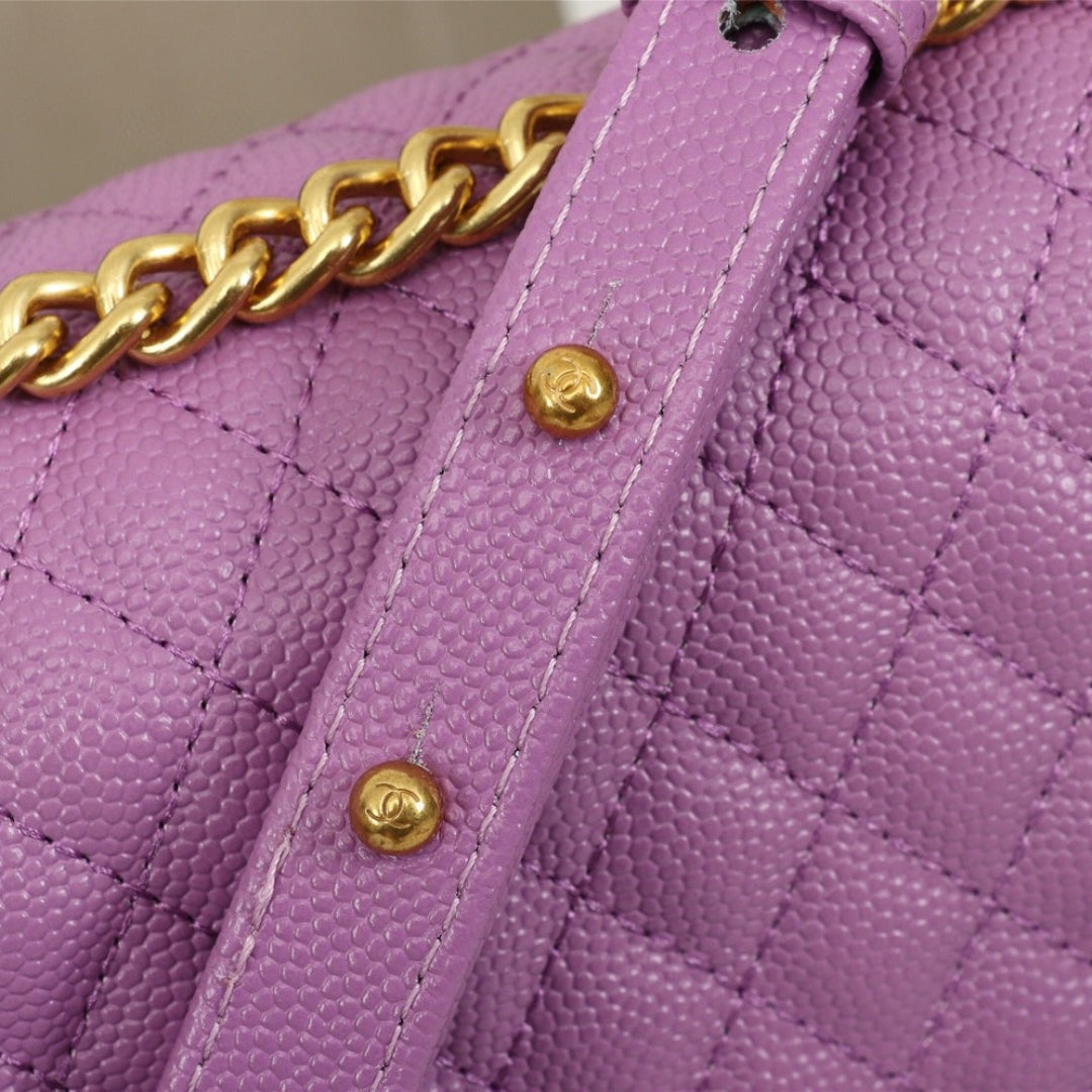 CHN Boy Bag Light Purple with Gold 25cm