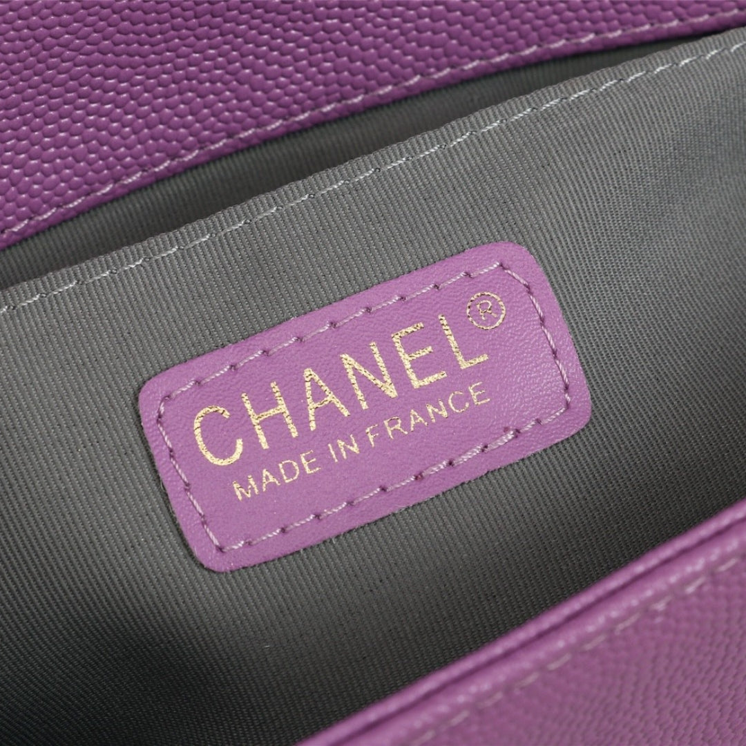 CHN Boy Bag Light Purple with Gold 25cm