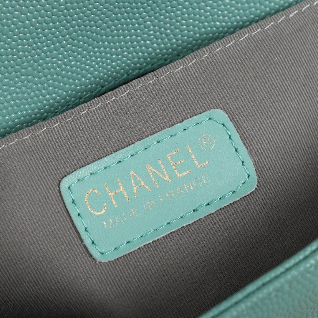 CHN Boy Bag Light Green with Gold 25cm