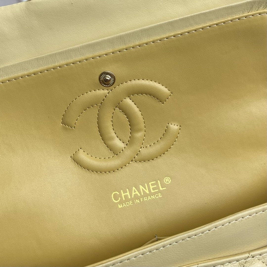 CHN Classic Light Yellow and Gold Bag 25cm