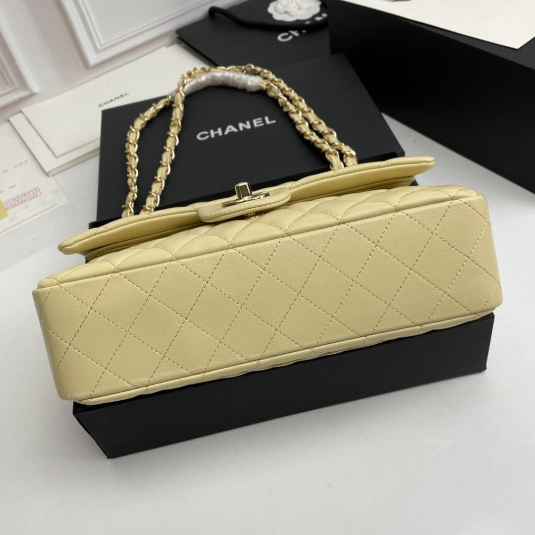 CHN Classic Light Yellow and Gold Bag 25cm
