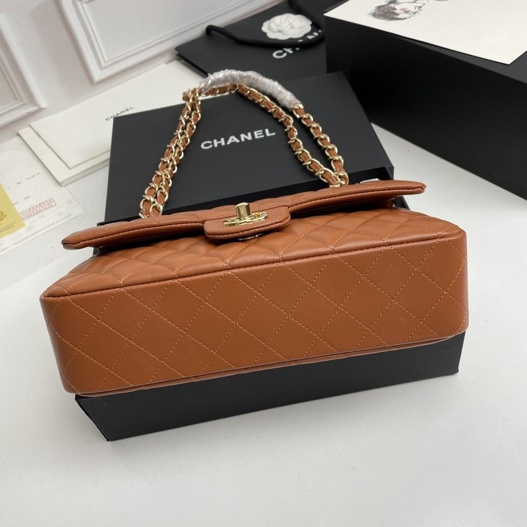 CHN Classic Brown and Gold Bag 25cm