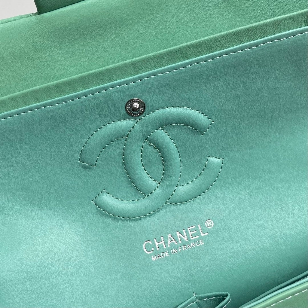 CHN Classic Light Green and Silver Bag 25cm
