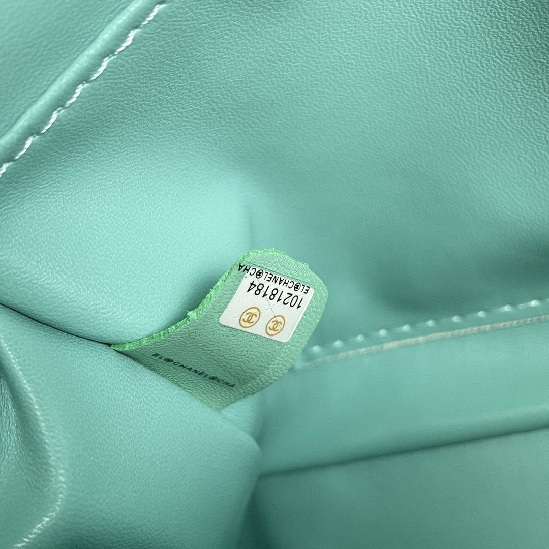 CHN Classic Light Green Bag with Gold 25cm