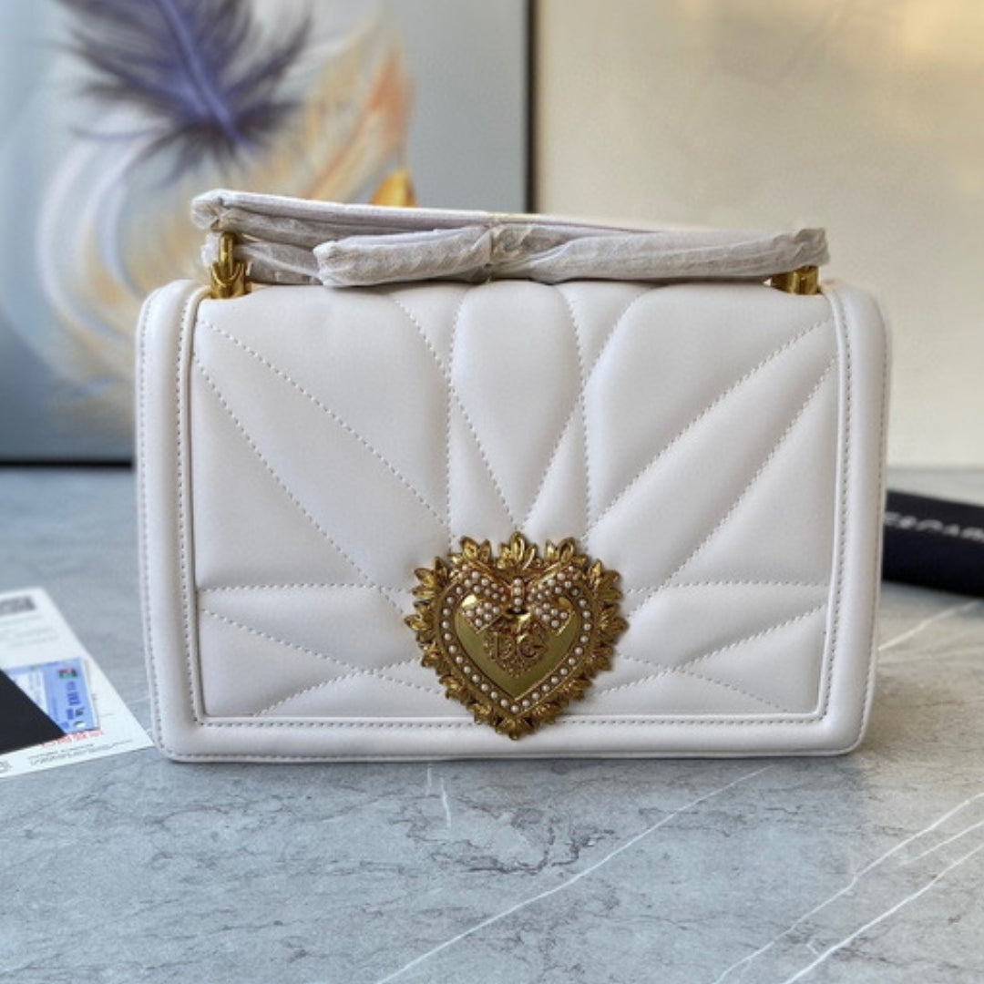 Bolsa DG Devotion Pequena Branco 21cm