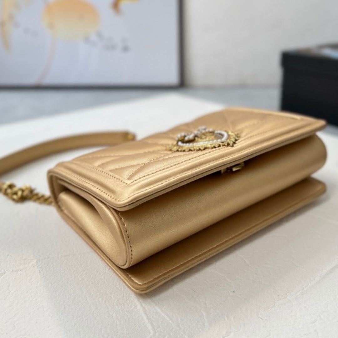 DG Devotion Small Gold Bag 21cm
