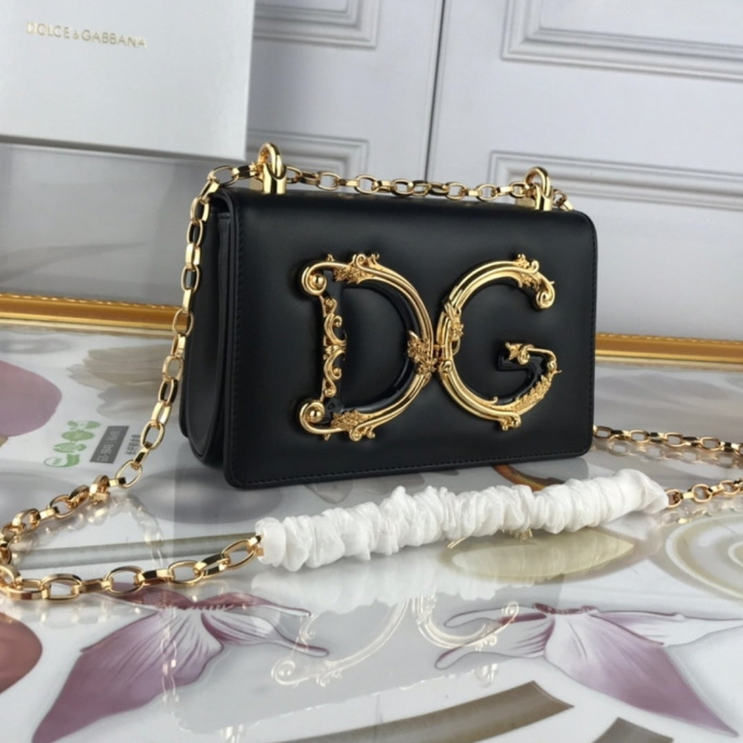 DG Girls Black Crossbody Bag 21cm