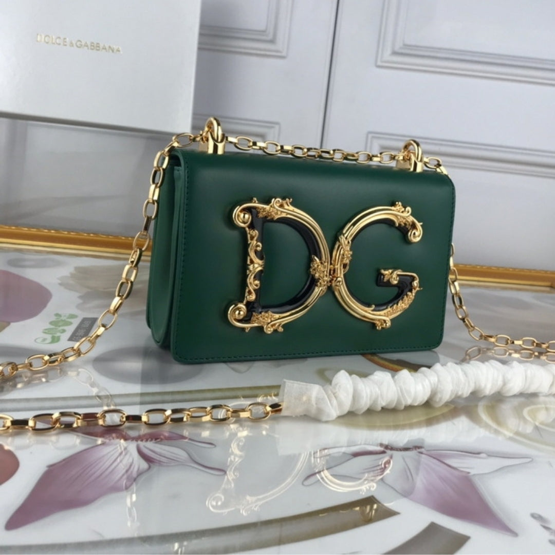 DG Girls Green Crossbody Bag 21cm