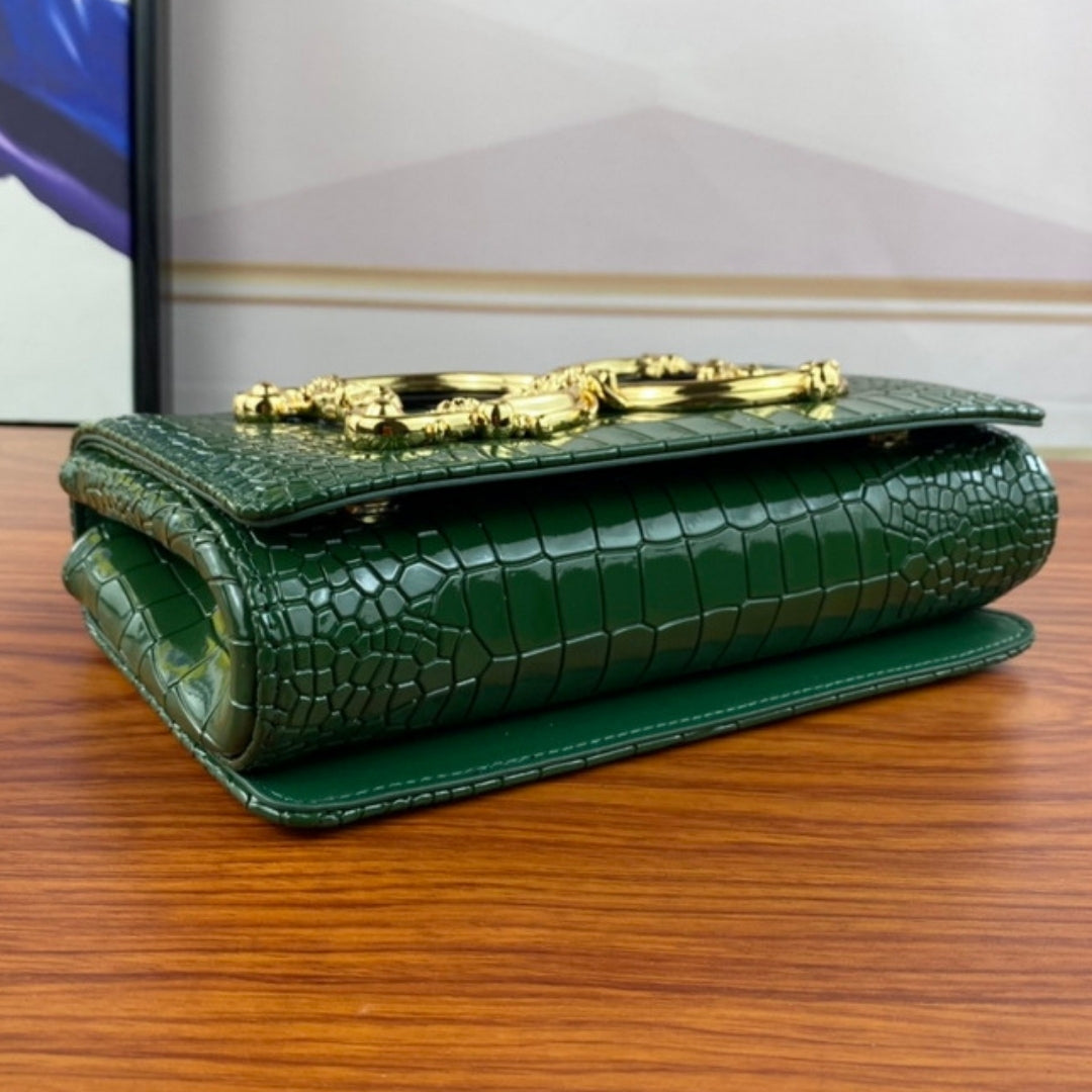 DG Girls Green Crossbody Bag with Details 21cm