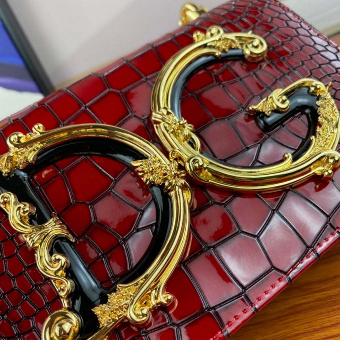DG Girls Red Crossbody Bag with Details 21cm