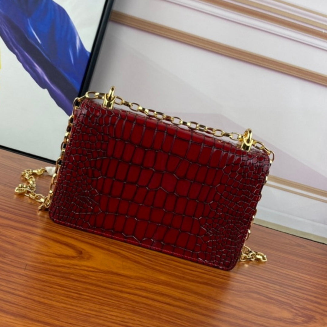 DG Girls Red Crossbody Bag with Details 21cm