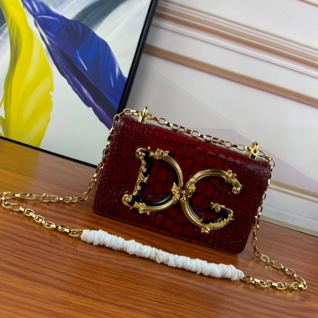 DG Girls Red Crossbody Bag with Details 21cm