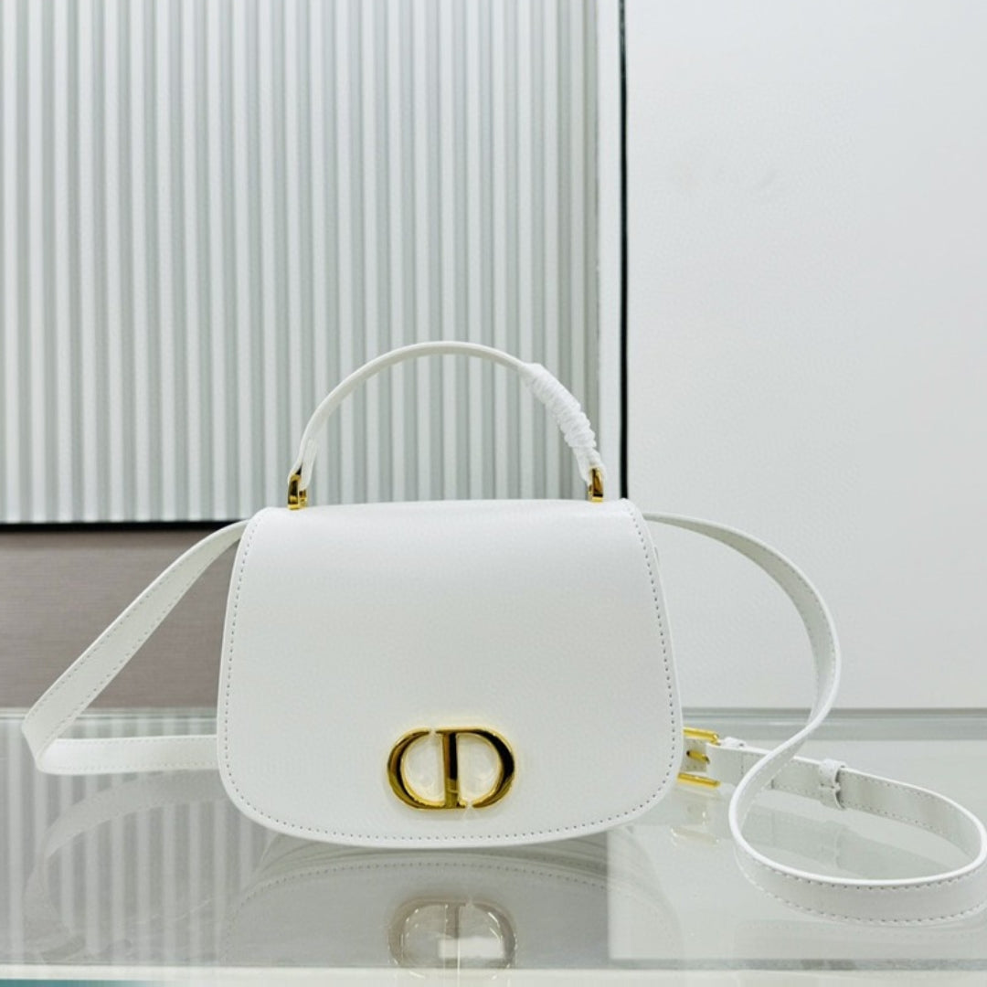 Dio 30 Montaigne Avenue Top Handle Bag White 19cm