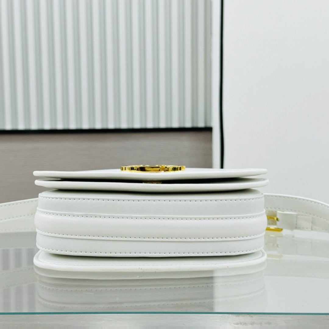 Dio 30 Montaigne Avenue Top Handle Bag White 19cm