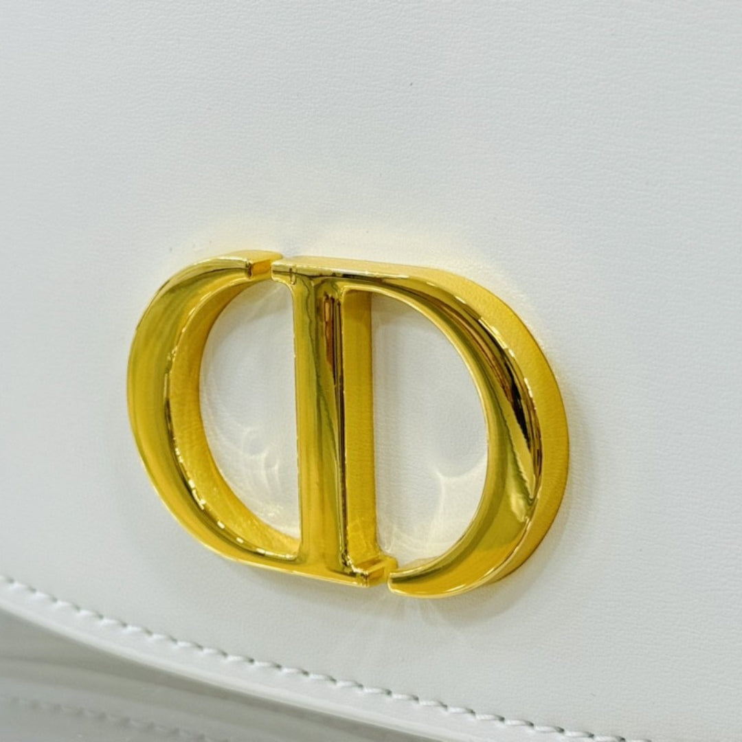 Dio 30 Montaigne Avenue Top Handle Bag White 19cm