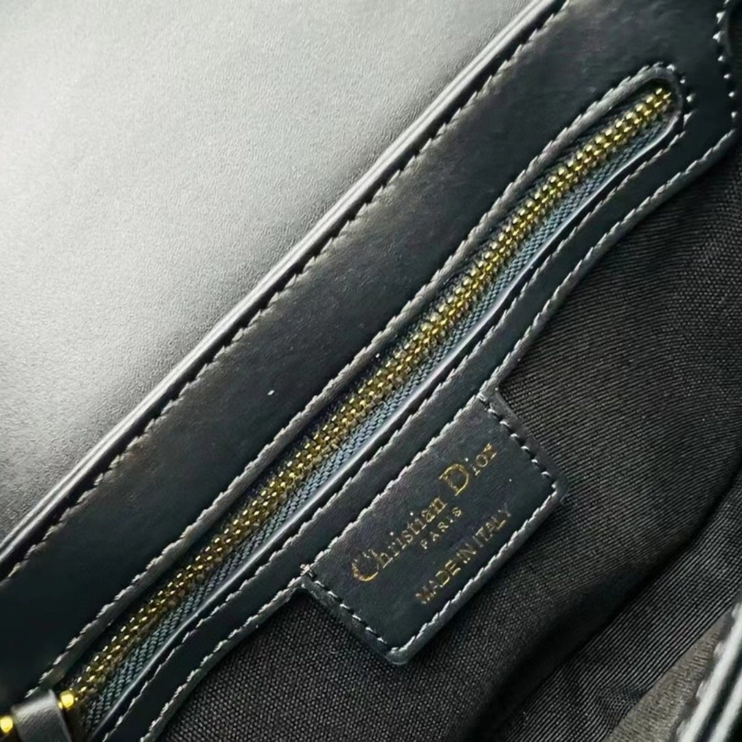 Dio Signature Canvas Oblique Blue Bag 19cm