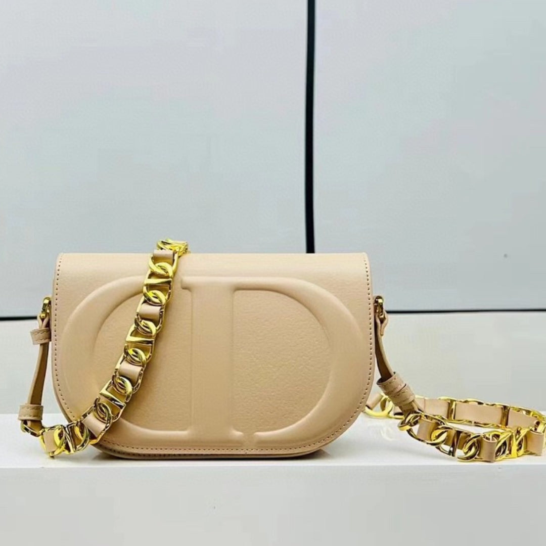 Dio Signature Beige Bag 19cm