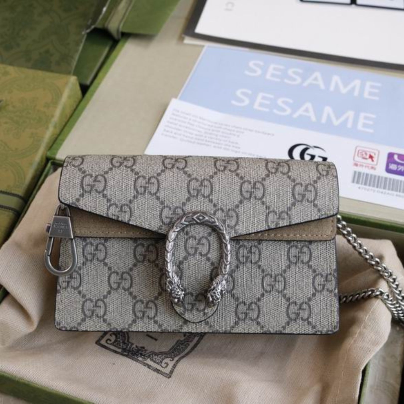 GG Dionysus canvas Mini bag 16.5cm