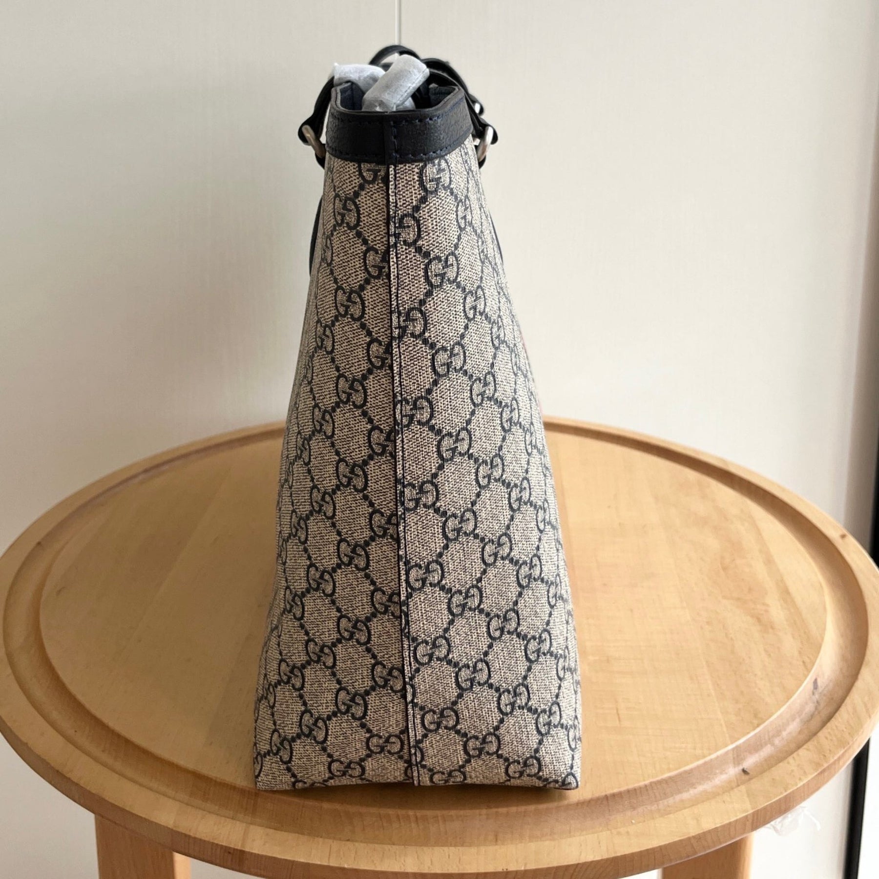 GG Ophidia Tote Medium Supreme Beige Web Red and Blue 38cm