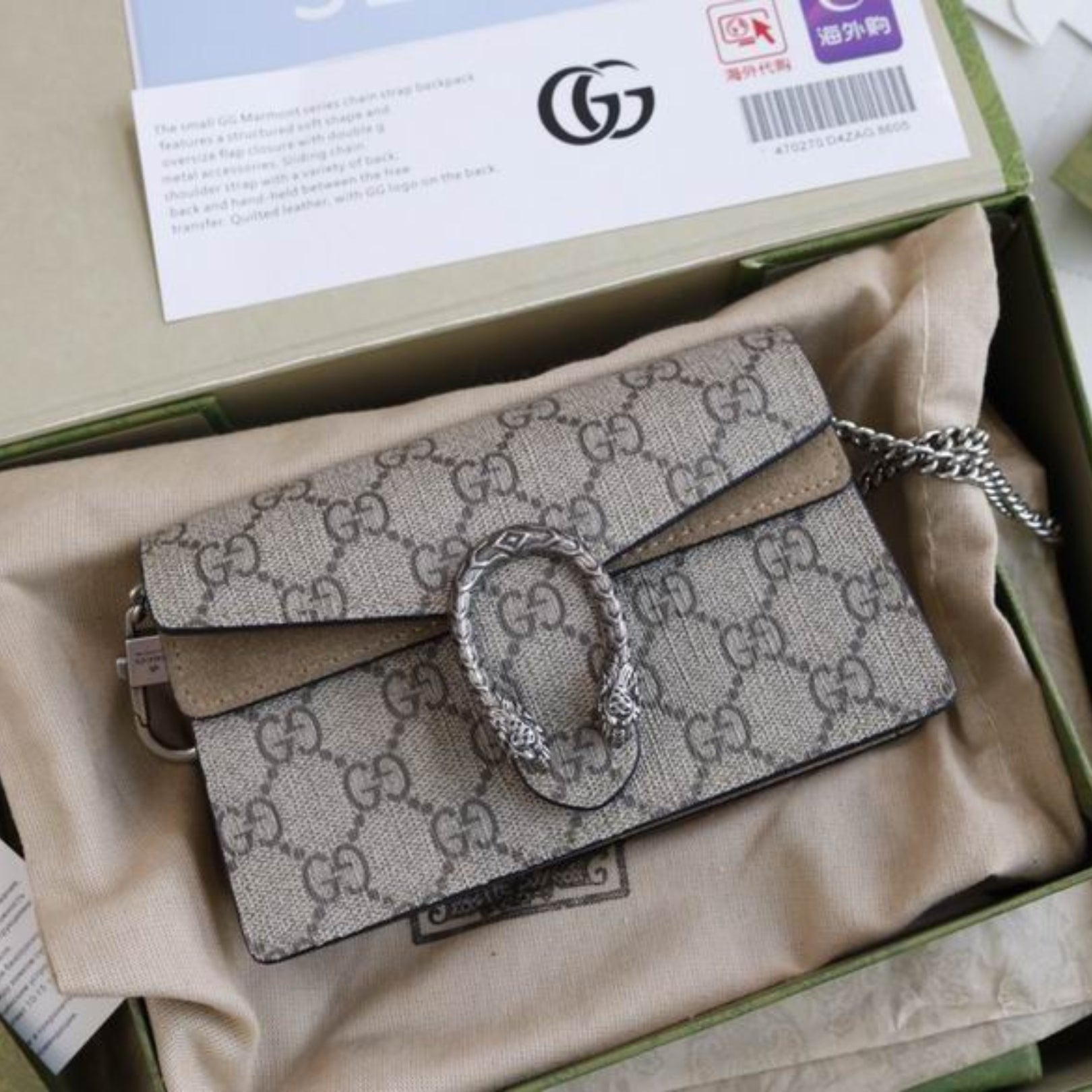 GG Dionysus canvas Mini bag 16.5cm