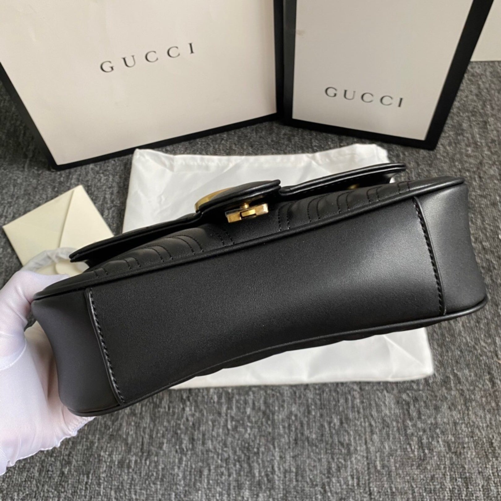 GG Marmont Small Black Bag 26cm