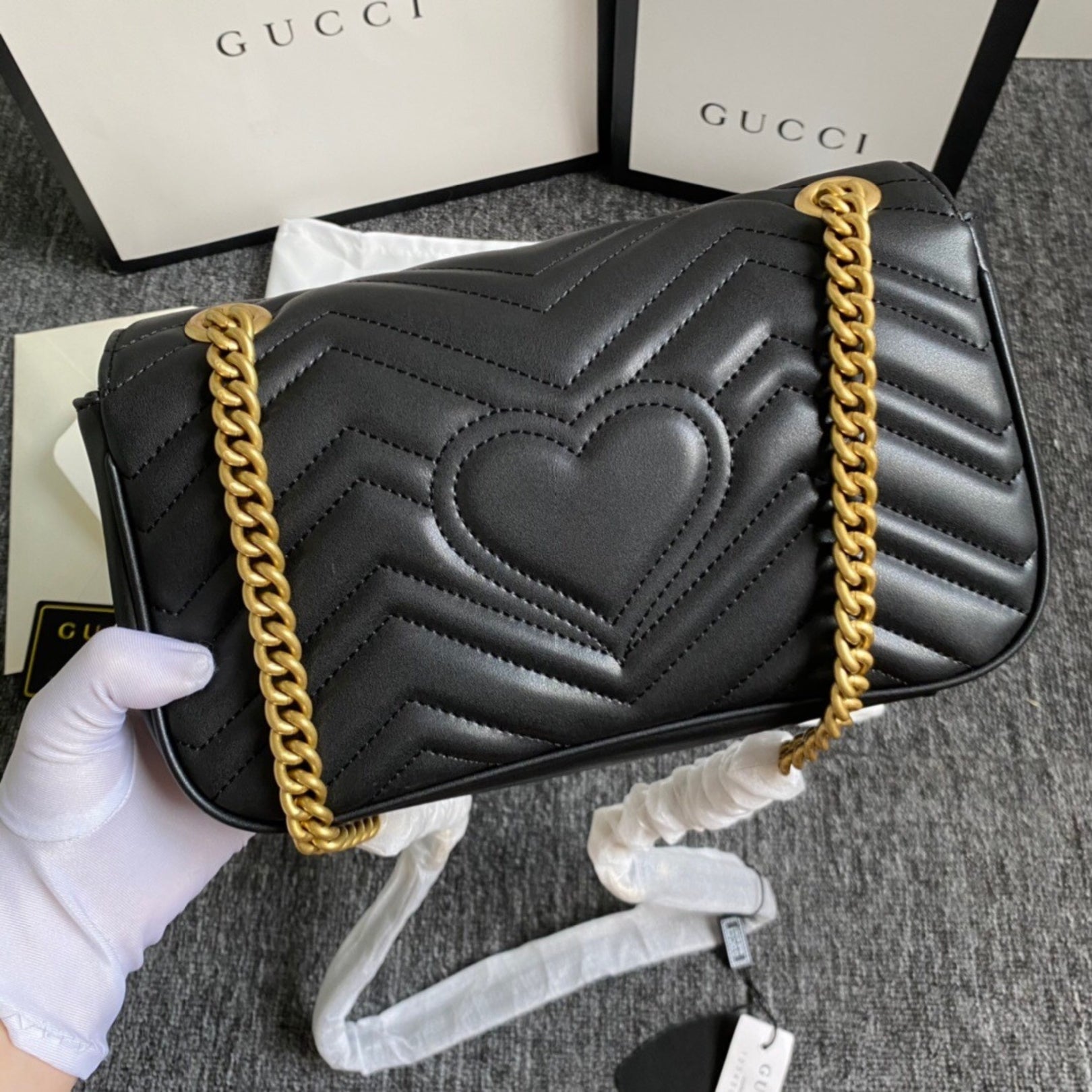 GG Marmont Small Black Bag 26cm