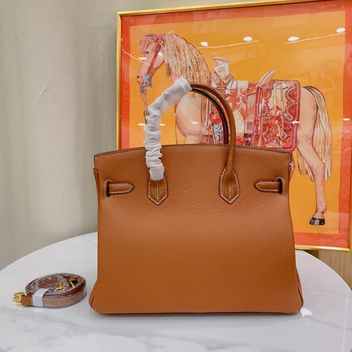 HRMS Birkin Caramel Bag