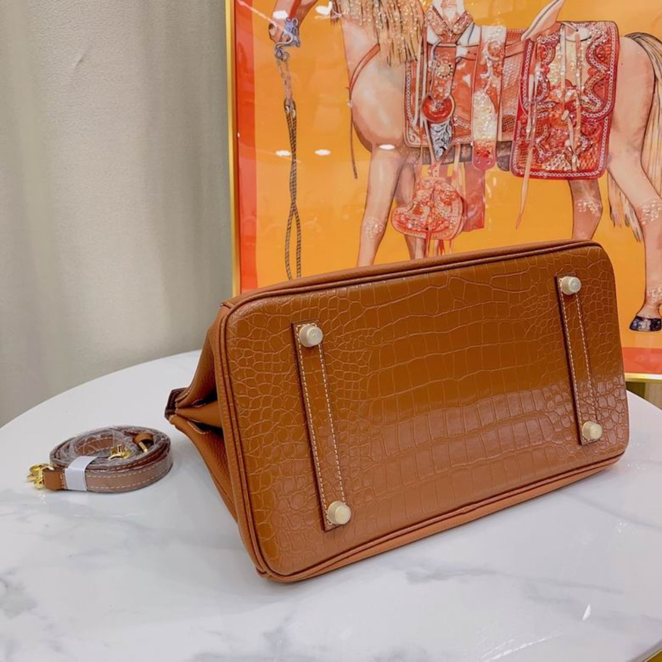 HRMS Birkin Caramel Bag