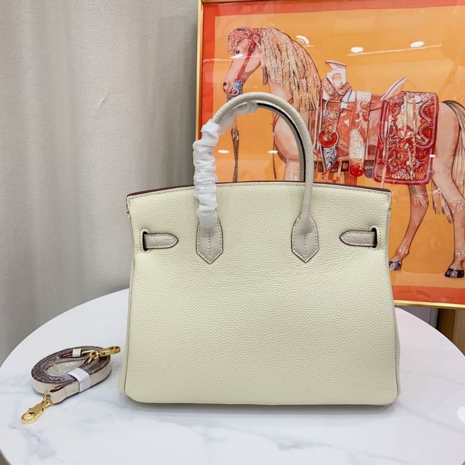 HRMS Birkin Bag Off White