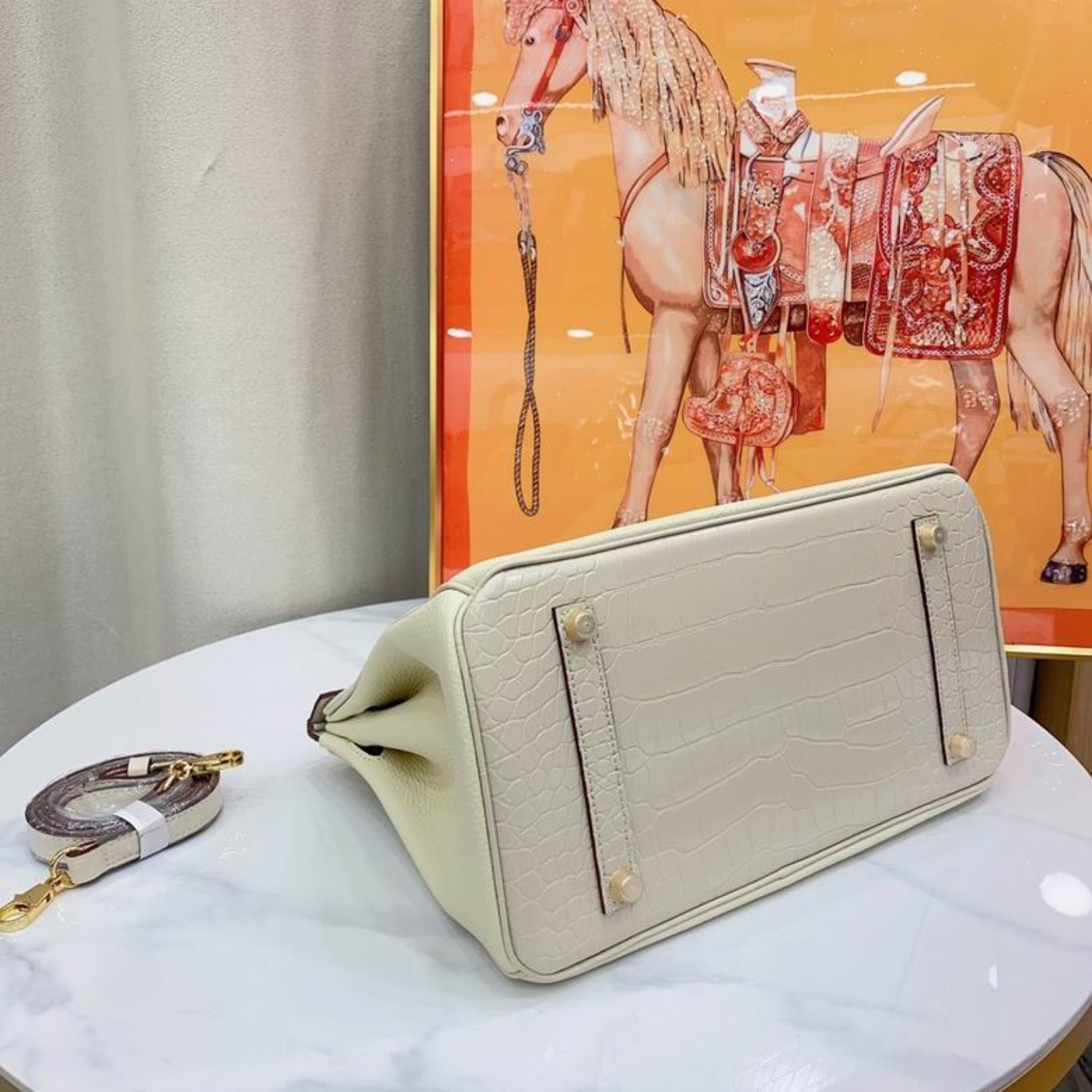 HRMS Birkin Bag Off White