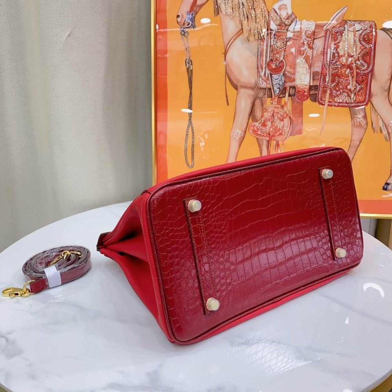 Red HRMS Birkin bag