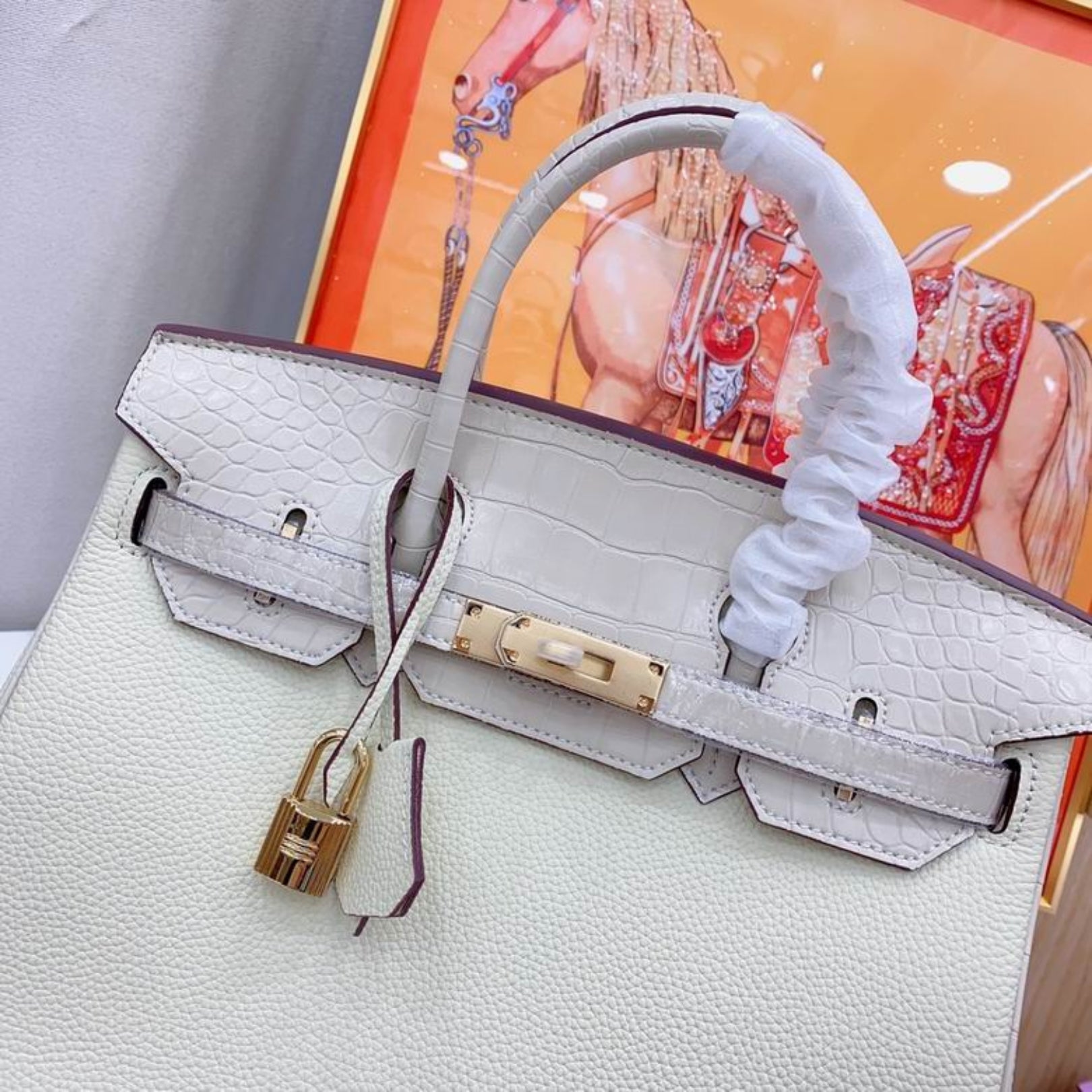 HRMS Birkin Bag Off White