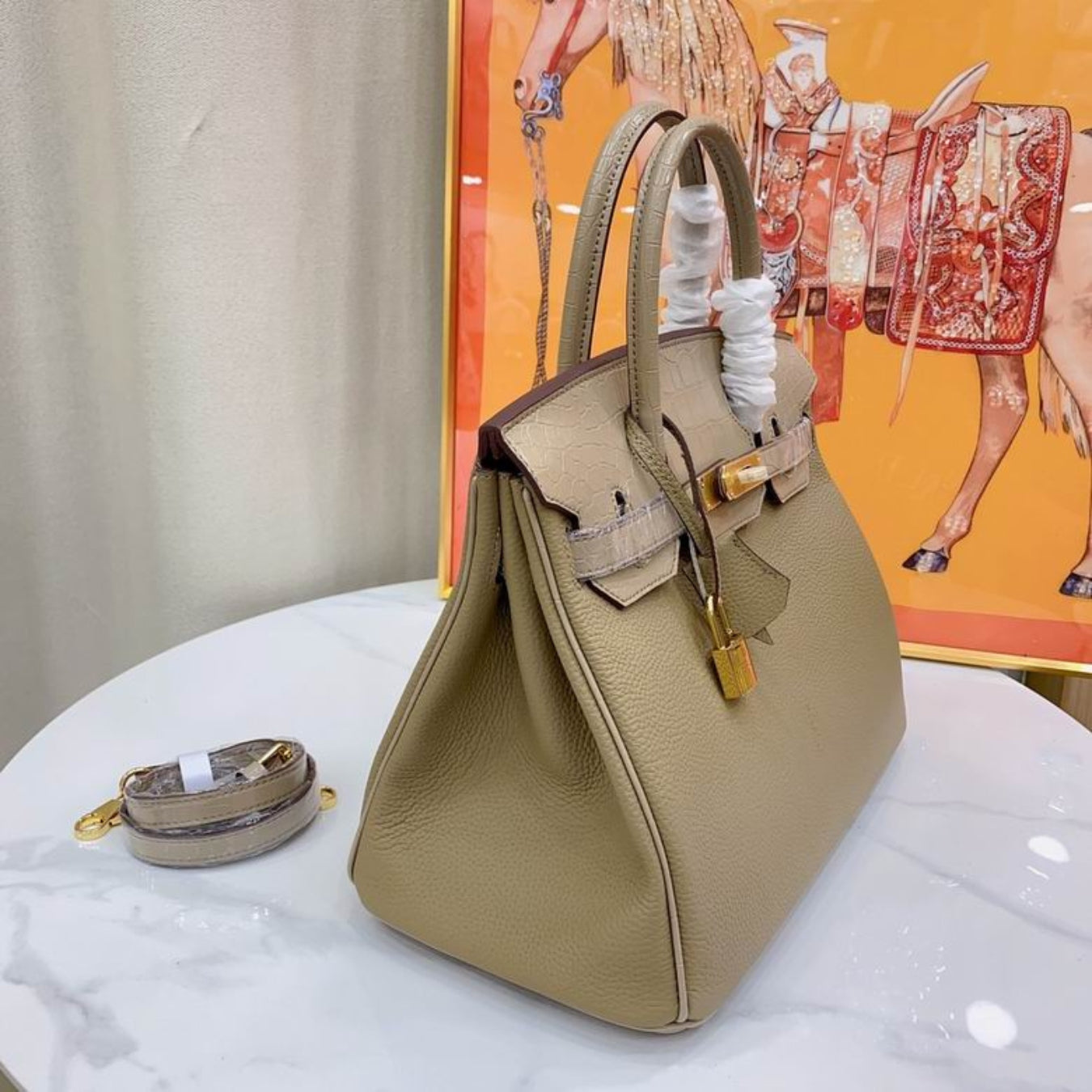 HRMS Birkin Bag Beige I