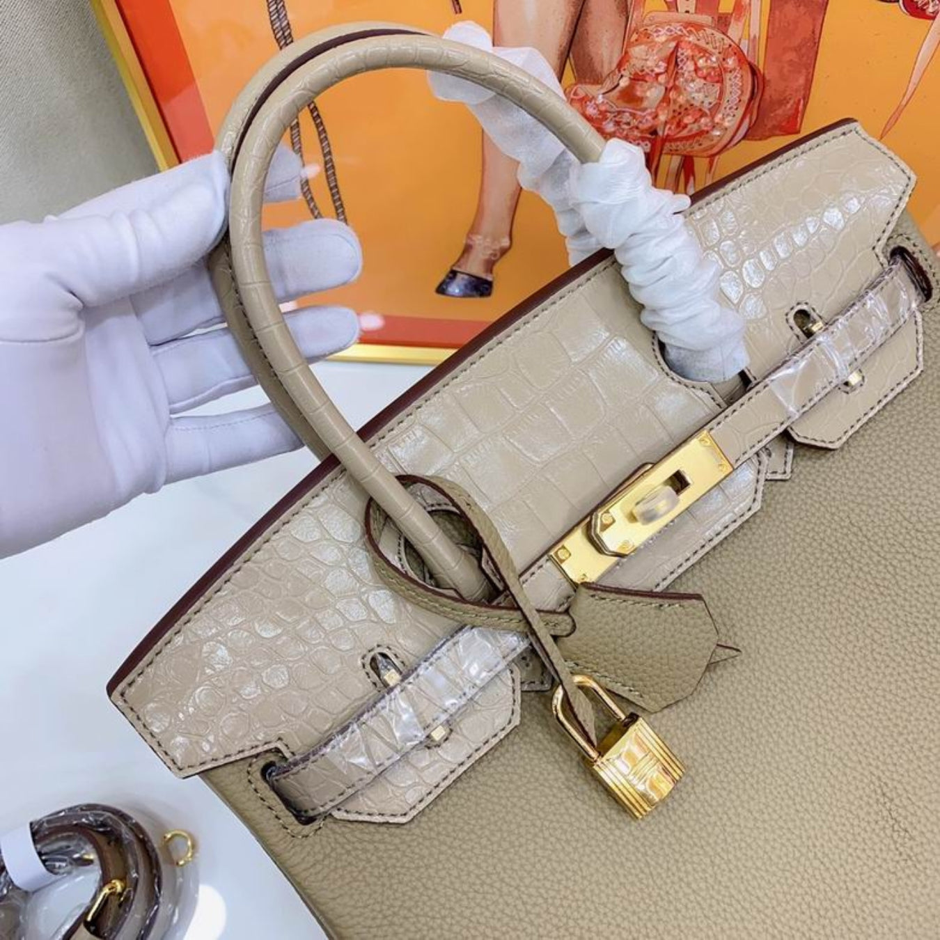 HRMS Birkin Bag Beige I