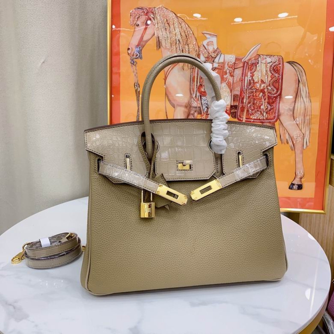 HRMS Birkin Bag Beige I