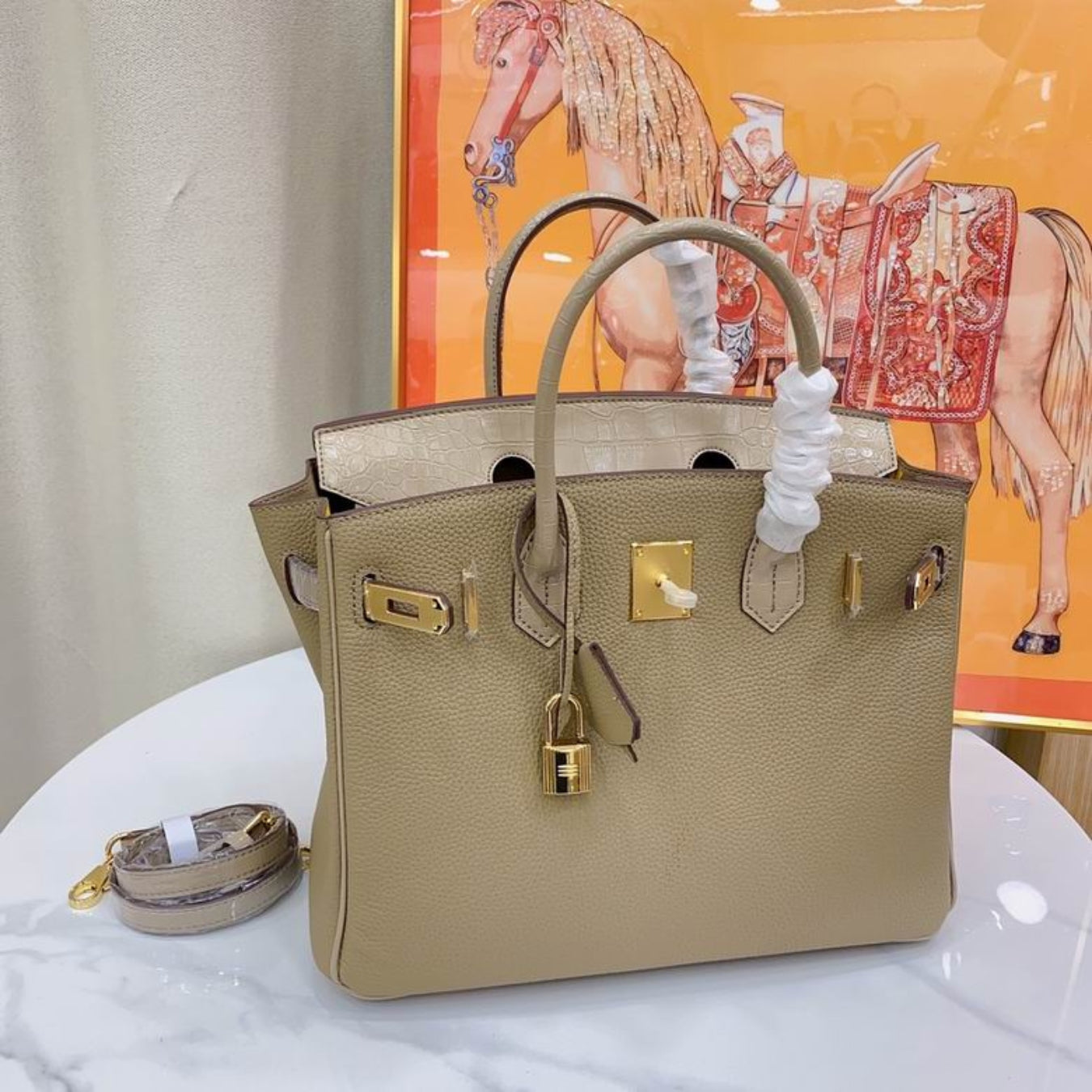 HRMS Birkin Bag Beige I