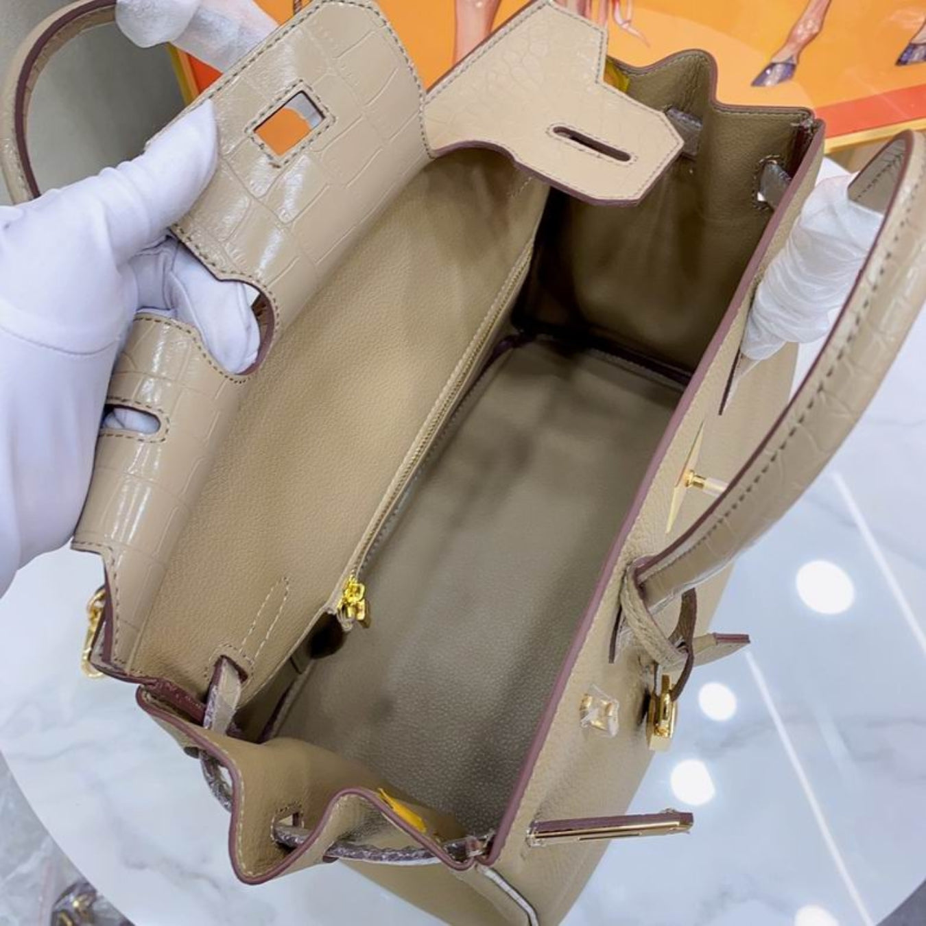 HRMS Birkin Bag Beige I