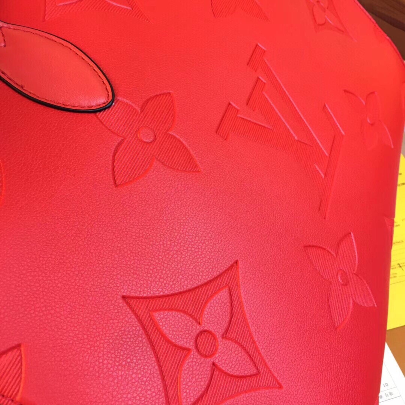 LV On The Go Bag Red Leather 41cm Large